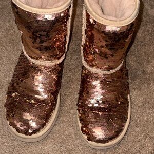 UGG Shimmering Sequin Boots in Copper
